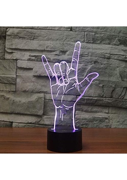 3D Seni Seviyorum Burcu Gece Lambası LED Dokunmatik Anahtar De (Yurt Dışından)