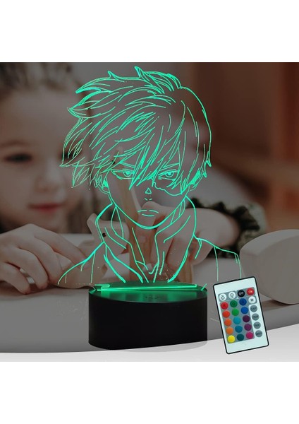 Todoroki Shoto Gece Lambası 3D Akrilik Gece Lambası J (Yurt Dışından)