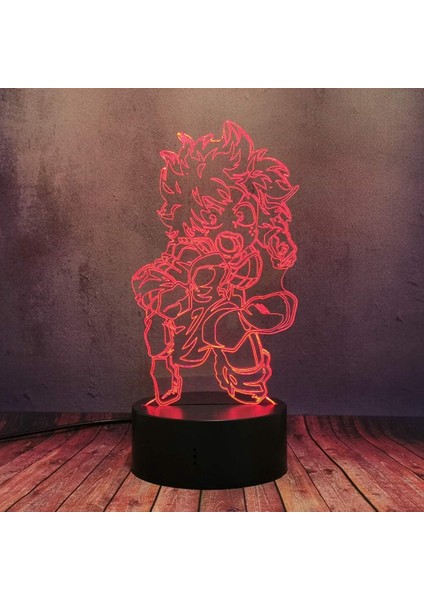 Anime Hayranları Için Izuku Midoriya Deku Lamba 3D LED Opt (Yurt Dışından)