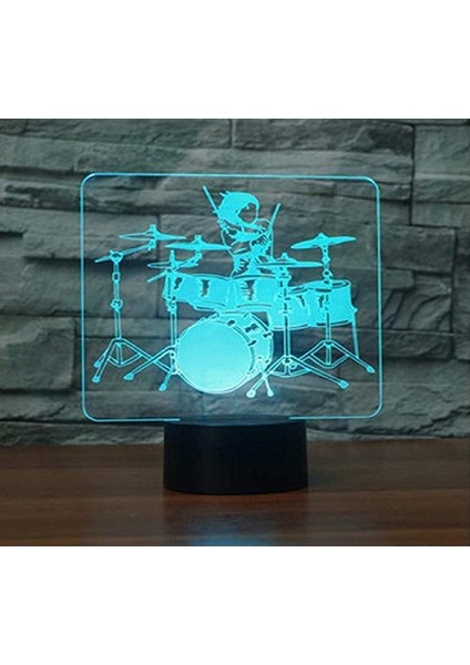 3D Bateri Kiti Gece Lambası Dokunmatik Masa D (Yurt Dışından)