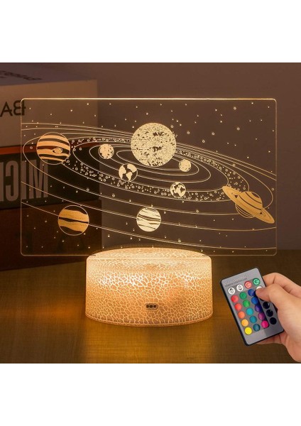 Güneş Sistemi 3D Optik Illüzyon Lambası Universe Spa (Yurt Dışından)
