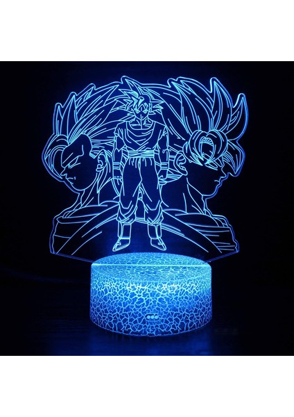 Çocuk Hayranları Için Son Goku Anime 3D Gece Lambası-16 Col GOKU24 (Yurt Dışından)