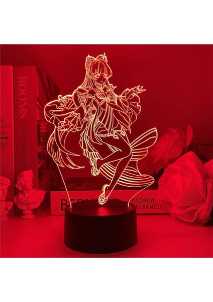 Genshin Impact Sangonomiya Kokomi 3D LED Lamba Anim 7 Renk (Yurt Dışından)