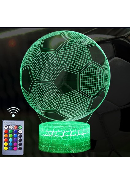 Futbol Gecesi Işığı, Çocuklar Için 3D Illüzyon Lambası, Tou (Yurt Dışından)