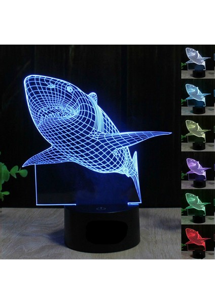 Jaws Büyük Beyaz Köpekbalığı 3D Yanılsama Led'i (Yurt Dışından)