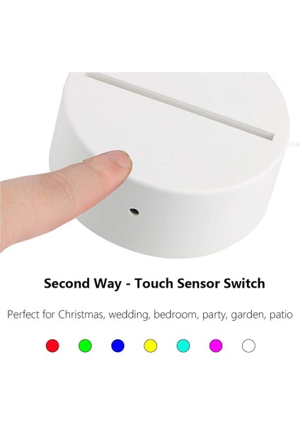 2'li Set 3D Gece LED Işık Lambası Tabanı Kare Acr Beyaz (Yurt Dışından) fırsatları