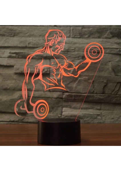 Yaratıcı 3D Üstyapı Gece Lambası USB (Yurt Dışından)