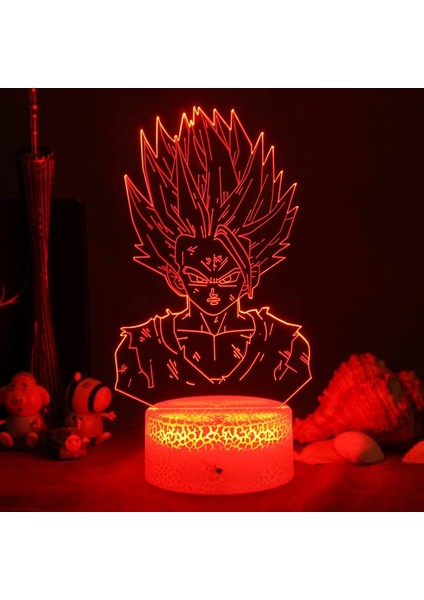 Çocuk Hayranları Için Son Goku Anime 3D Gece Lambası-16 Col Vegeta3 (Yurt Dışından)