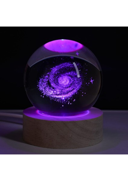 C Galaxy ile Çocuklar Için 3D Galaxy Kristal Top Gece Lambası (Yurt Dışından)