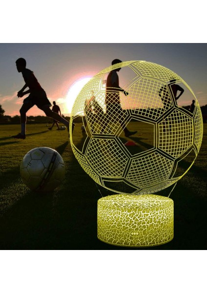 3D Futbol Gece Işıkları Yanılsama LED Lambalar Uzaktan C (Yurt Dışından) modelleri