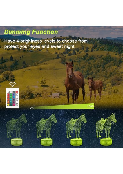 Kelebek Illüzyon Gece Lambası, 3D LED 16 Renk Ch At (Yurt Dışından) modelleri