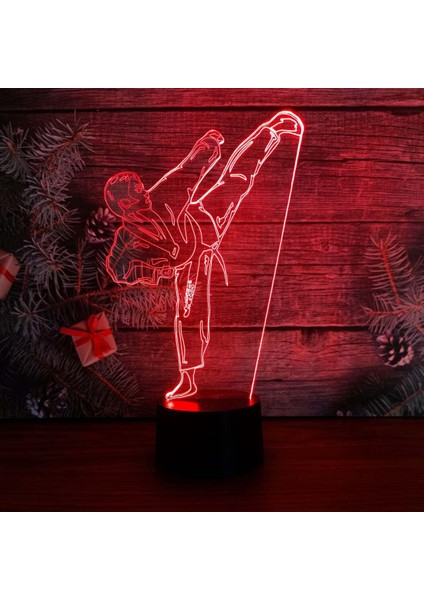 Tekvando Kickboks 3D Illüzyon Gece Işığı (Yurt Dışından)
