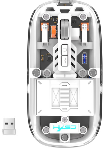 Şeffaf Oyun Faresi 2.4g Kablosuz Fare Rgb Işık ile Pc Gamer Dizüstü Bilgisayar Aksesuarları Için Şarj Edilebilir Fare (Yurt Dışından)