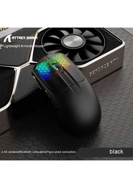 Ryra X5RGB Hafif Üç Modlu 2.4g Kablosuz Oyun Faresi 4000 Dpı Rgb Fare Bluetooth Oyun Faresi 6 Düğme Dizüstü Bilgisayar (Yurt Dışından)