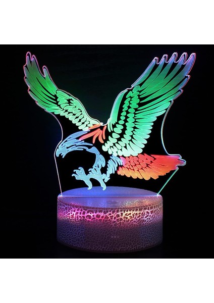 3D Gece Lambası Kartal Optik Illüzyon Lambası Yaratıcı (Yurt Dışından)