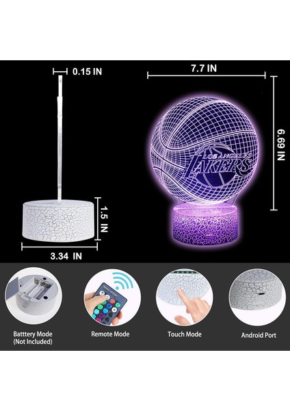 La Basketbol 3D Illüzyon Masa Lambası Aralık (Yurt Dışından) fırsatları