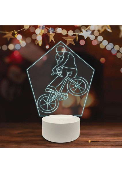, Spor 3D LED Masa Lambası, Golf Oyuncusu Merhaba 8" x 10" Beyaz Tabanlı Teenage Boybiker Sokak Spor Adamı Bisiklet Sporcuları (Yurt Dışından) fırsatları
