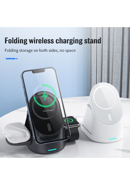 3 In 1 Manyetik Kablosuz Şarj Istasyonu 15W Tip C Katlanabilir Şarj Tutucu Apple Telefon iPhone 12 13 14 Pro Max Mini Için Standı (Yurt Dışından) indirimleri