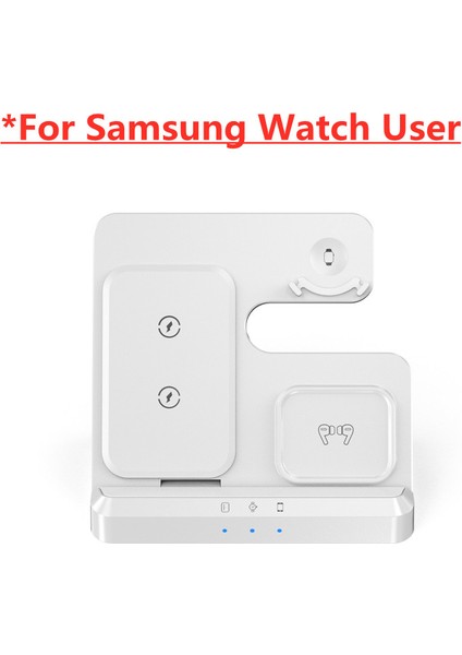 15W 3 In 1 Kablosuz Şarj Standı Samsung S22 S21 S20 10 Ultra Not Galaxy Izle 5 4 Aktif Tomurcuklar Hızlı Şarj Standı Istasyonu (Yurt Dışından)