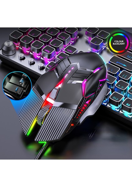 3200 Dpı Ergonomik Kablolu Oyun Faresi USB Fare Oyun Rgb Mause Gamer Fare 6 Düğme Pc Dizüstü Bilgisayar Için LED Sessiz Fareler (Yurt Dışından) modelleri