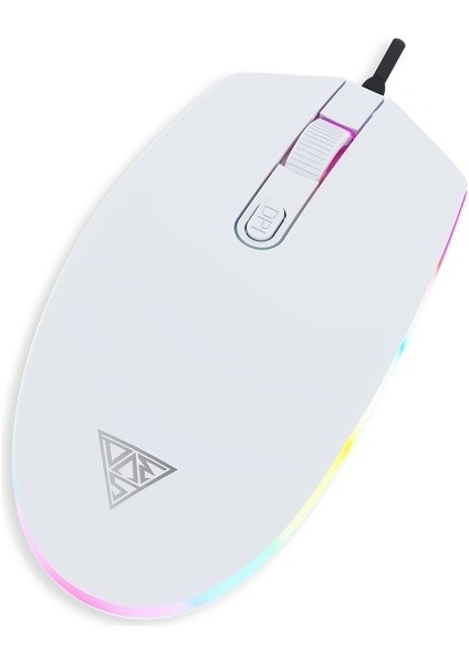 Kablolu Sessiz Fare Oyun 2400 Dpı Ofis Faresi Rgb Solunum Işığı ile Pc Dizüstü Dizüstü Bilgisayar Oyunu (Yurt Dışından)
