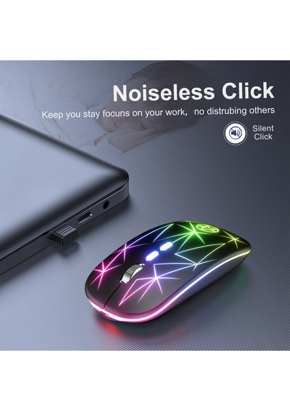 Şarj Edilebilir Rgb Kablosuz Fare USB 2.4 Ghz Bilgisayar Mause Gamer Fare LED Arkadan Aydınlatmalı Ergonomik Oyun Fareleri Pc Dizüstü Bilgisayar Için Sessiz (Yurt Dışından) modelleri