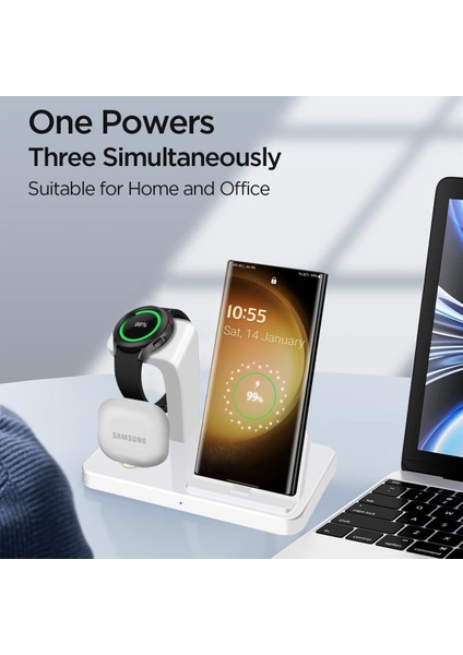 30W 3 In 1 Kablosuz Şarj Standı Samsung S23 S22 S21 S20 Ultra Not Galaxy Izle 5 4 Aktif Tomurcuklar Hızlı Şarj Standı Istasyonu (Yurt Dışından) fiyatları