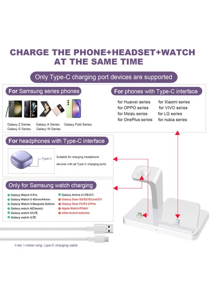 30W 3 In 1 Kablosuz Şarj Standı Samsung S23 S22 S21 S20 Ultra Not Galaxy Izle 5 4 Aktif Tomurcuklar Hızlı Şarj Standı Istasyonu (Yurt Dışından) modelleri