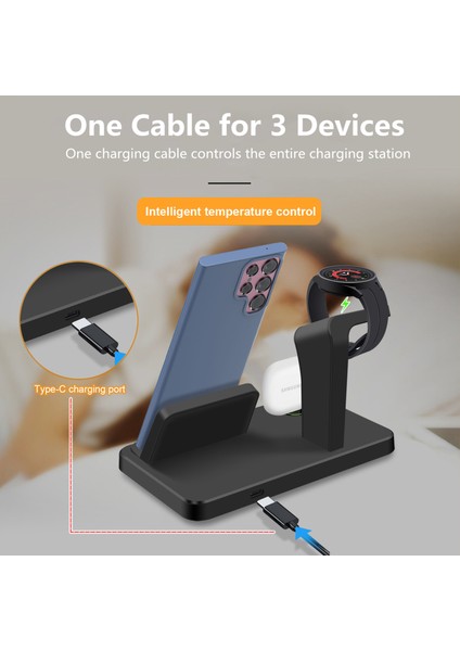 30W 3 In 1 Kablosuz Şarj Standı Samsung S23 S22 S21 S20 Ultra Not Galaxy Izle 5 4 Aktif Tomurcuklar Hızlı Şarj Standı Istasyonu (Yurt Dışından) indirimleri