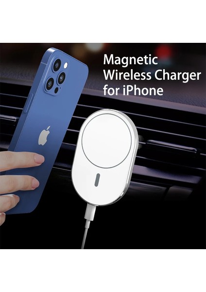 15W Manyetik Araç Kablosuz Şarj Cihazı Macsafe iPhone 12 13 14 Pro Max Mini Hava Firar Araç Telefonu Tutucu Standı Hızlı Araç Şarj (Yurt Dışından) indirimleri