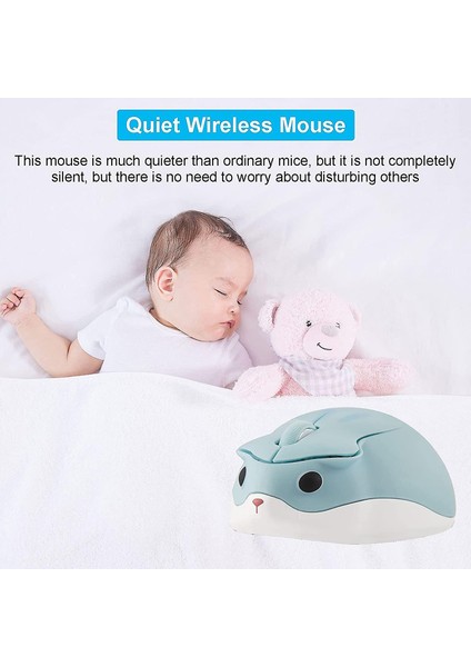 Sevimli Hayvan Sessiz Kablosuz Fare Karikatür Hamster Şekli Mini Seyahat Faresi 1200 Dpi Yenilik Taşınabilir Optik Benzersiz Küçük Akülü Fareler USB ile Almak (Yurt Dışından) modelleri