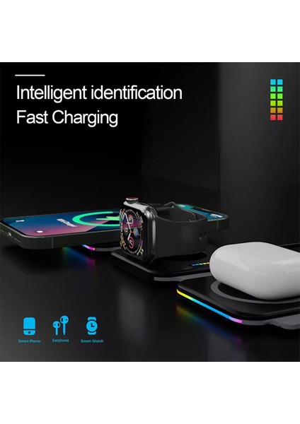 Eyd 3 In 1 Manyetik Kablosuz Şarj Standı Katlanabilir iPhone 14 13 12 Pro Max Iwatch 8 7 Hızlı Şarj Istasyonu (Yurt Dışından) fırsatları