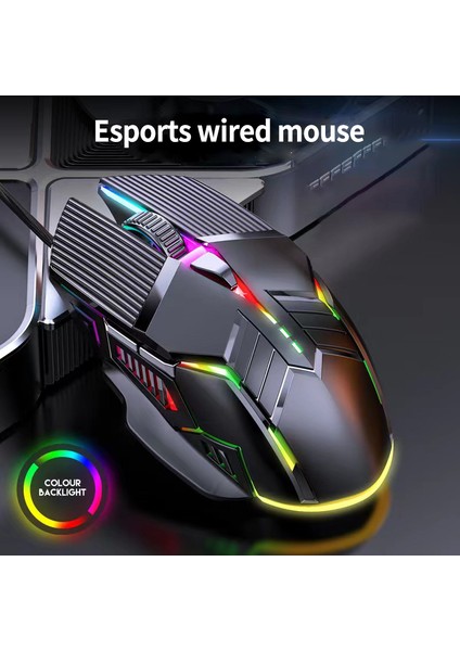 Kablolu Oyun Faresi Ergonomik Renkli LED Optik USB Bilgisayar Fare Profesyonel Oyun Pc Dizüstü Bilgisayar Için Sessiz Fareler (Yurt Dışından)