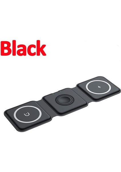 3 In 1 Manyetik Kablosuz Şarj Pad iPhone 14 13 12 11 x Apple Watch 15W Hızlı Şarj Istasyonu Istasyonu Için Katlanabilir Standı (Yurt Dışından)