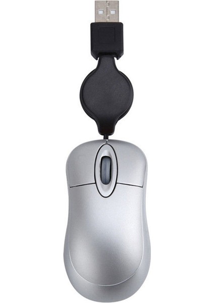 Optik Mini Geri Çekilebilir Fare Taşınabilir Mini USB Kablolu Fare Ergonomi Ev Ofis Fareleri Bilgisayar Pc Dizüstü Bilgisayar Için (Yurt Dışından)