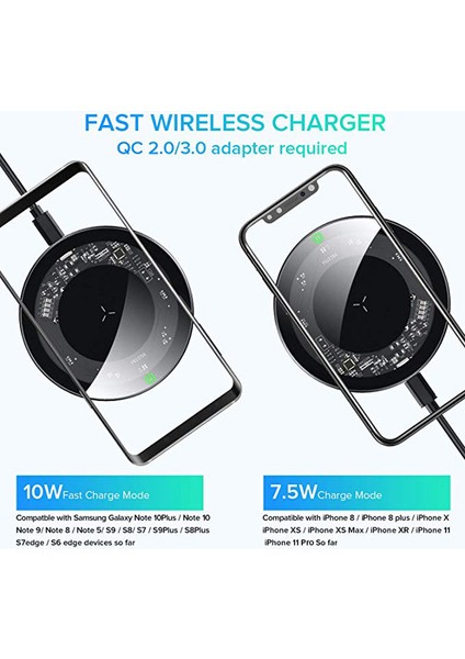 10W Qı Hızlı Kablosuz Şarj Cihazı iPhone Xs Xr x 8 Telefon Kablosu Şarj Cihazı Şarj Pedi Için Huawei P30 Pro Samsung S10 S9 Xiaomi Mi 9 (Yurt Dışından) modelleri