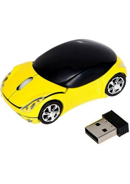 Ryra Kablosuz Fare Araba Fare Sevimli ve Ilginç Fareler Dizüstü USB Alıcısı Kablosuz LED Işık Araba Şekli Optik Pc Masaüstü (Yurt Dışından)