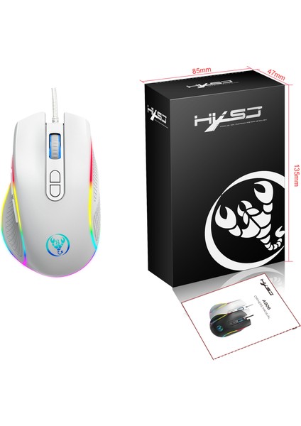 Ayarlanabilir 12800 Dpı Oyun Faresi Kablolu Rgb Işık Programlanabilir Makro Programlama Oyunu Masaüstü Dizüstü Bilgisayarlar Için Fare Fare Gamer (Yurt Dışından)