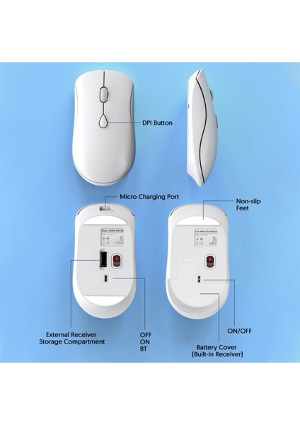 Ryra Slient Kablosuz 2.4g Şarj Edilebilir Bilgisayar Fare USB Ergonomik Oyun Fareleri Oyun Faresi Bilgisayar Dizüstü Masaüstü Pc (Yurt Dışından) indirimleri