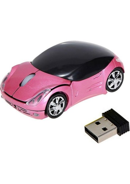 Ryra Kablosuz Fare Araba Fare Sevimli ve Ilginç Fareler Dizüstü USB Alıcısı Kablosuz LED Işık Araba Şekli Optik Pc Masaüstü (Yurt Dışından)