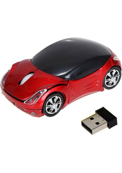 Ryra Kablosuz Fare Araba Fare Sevimli ve Ilginç Fareler Dizüstü USB Alıcısı Kablosuz LED Işık Araba Şekli Optik Pc Masaüstü (Yurt Dışından)