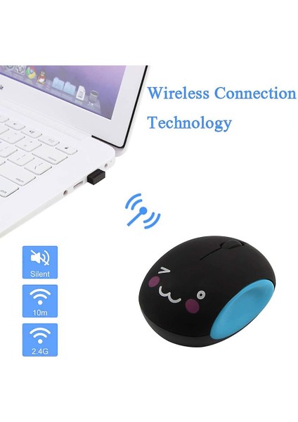 2.4ghz Kablosuz Fare Sevimli Küçük Sessiz Fare Taşınabilir Mini Şarj Edilebilir Optik Fareler Karikatür Bilgisayar Faresi 3 Düğmeler Dizüstü Bilgisayar Deskt Için Akülü Fare (Yurt Dışından) fiyatları