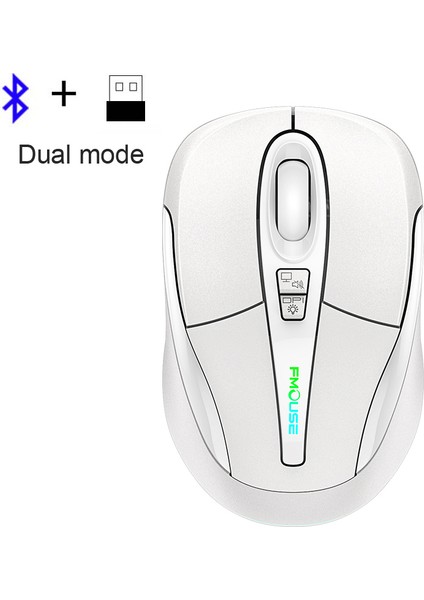 Çok Işlevli Bluetooth 2.4g Kablosuz Fare Masaüstüne Tek Tıkla Type-C Şarj Edilebilir Sessiz Sessiz Rgb Arkadan Işıklı Fareler 2400 Dpı (Yurt Dışından)
