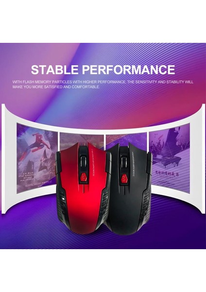 Ryra 2.4g 6 Anahtar Kablosuz Fare Oyun Fare 1600 Dpı USB Alıcı Gaming Mouse Optik Dizüstü Bilgisayar Pc Gamer Csgo Pubg Lol (Yurt Dışından)