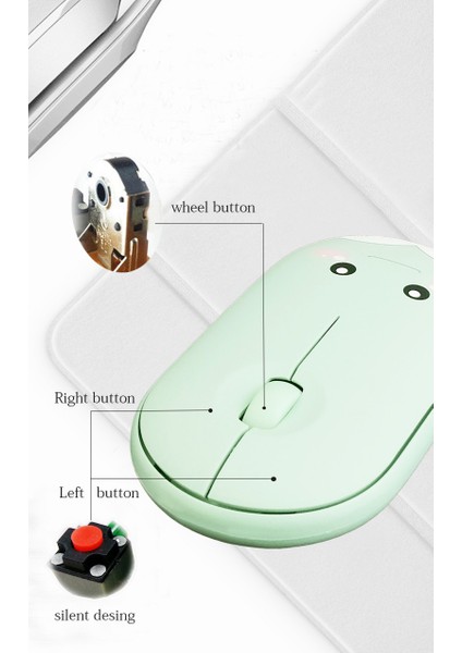 Macbook Pro Için Bluetooth Fare Şarj Edilebilir Kablosuz Fare Dizüstü Bilgisayar Için Bluetooth Kablosuz Fare (Mavi) (Yurt Dışından)