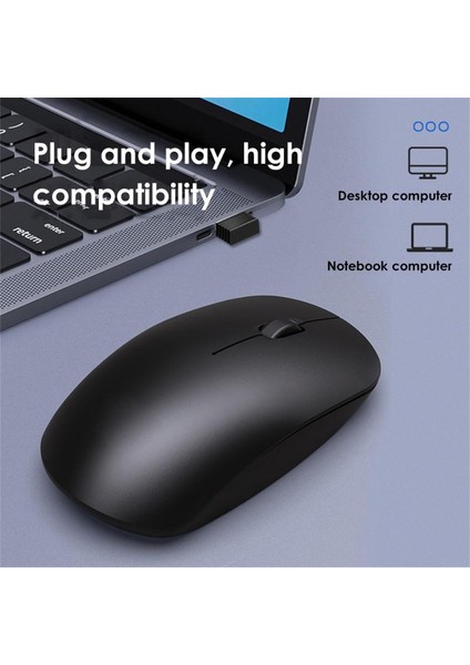 Fare Sessiz 2.4g Kablosuz Sessiz Fare Fare Dizüstü Ofis Iş Siyahı Oyun Faresi Sürümü (Yurt Dışından) modelleri