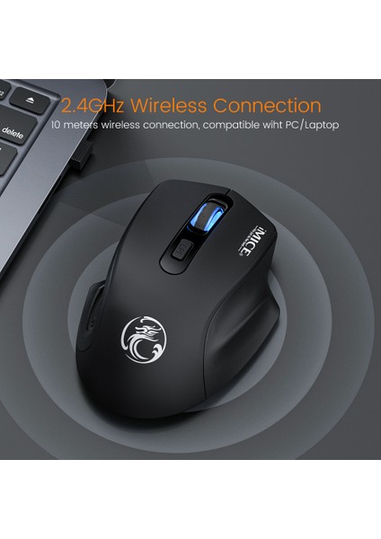 Kablosuz Fare Şarj Edilebilir Tip C Sessiz Dilsiz 1600 Dpı Optik Bilgisayar Mini Mause Dizüstü Pc Için Ergonomik Fareler (Yurt Dışından)