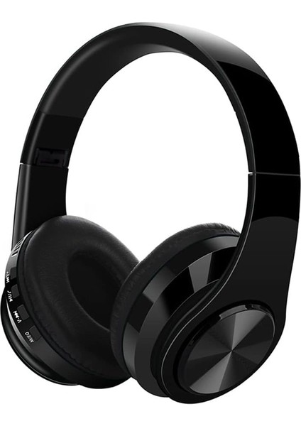 Kablosuz Kulak Üstü Bluetooth 5.0 Kulaklık, Mikrofon Gürültü Engelleme Özellikli Katlanabilir Spor Hifi Stereo Ses Kulaklık, Yüksek Çözünürlüklü Ses, 10 Saat Çalma Süresi, Siyah (Yurt Dışından)