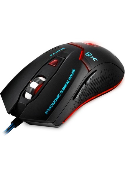 X8 Kablolu Işıklı E-Spor Oyun Faresi Jedi Hayatta Kalma Tavuk Yiyen Fare Artırılmış Dört Renkli Kontrol Edilebilir (Yurt Dışından)