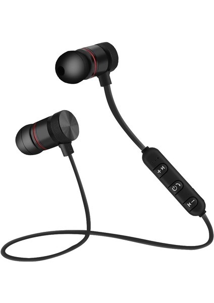 Zhiyavex Bluetooth Kulaklık Dahili Mıknatıslar, Mikrofonlu Taşınabilir Kablosuz Kulaklıklar, Aramaları Cevaplama/kapatma, Şarkıları Değiştirme, Bluetooth Kulaklıkla.(Siyah) (Yurt Dışından)